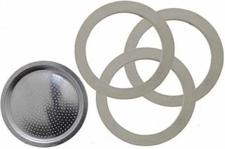 Bialetti Moka filterplaatje + rubber ringen - 1 kops