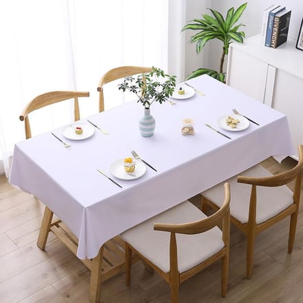 Verdikt Effen Kleur Waterdicht Niet-wasbaar PVC Tafelkleed Tafelmat Rechthoekig Tafelkleed Woondecoratie 80*120cm