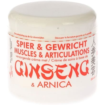Jia-wei-ginseng Cr Verzorg+arnica Spier-gewr.250ml