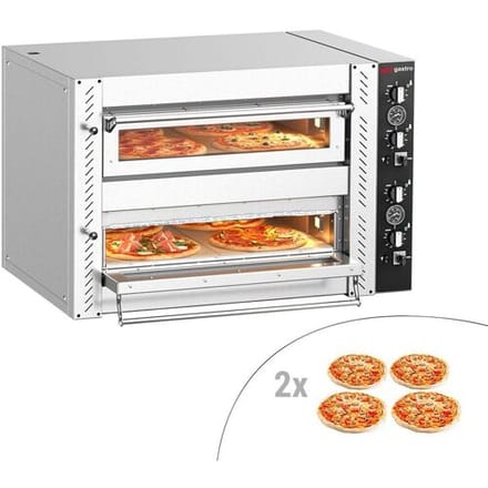 GGM Gastro Elektro Pizzaofen - (Vollschamott) - 4+4x 30cm - Manuell