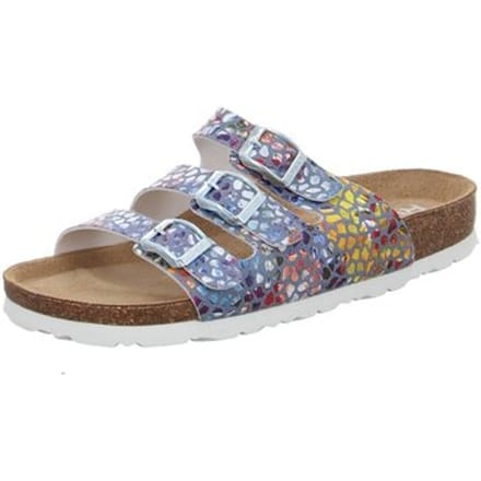 Rohde 5620 55 Slippers Blauw Multi Leer Dames - Blauw Multi - 38
