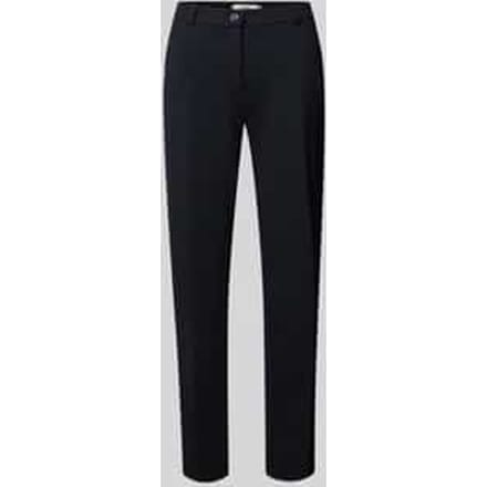 Broek met elastische band en persplooien, model 'MARON'