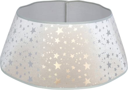 Gerimport Kerstboomrok - zilver - D40 x H22 cm - voor kerstboom van 150 - 180 cm