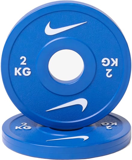 Nike Halterschijven paar 2kg – Gewichtsschijf met Rubbercoating – 50 mm – Voor Gecontroleerde Progressie & Krachttraining