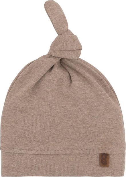 Baby's Only Knoopmutsje Melange - Clay - 3-6 mnd - 100% ecologisch katoen - GOTS