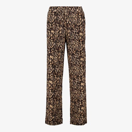 TwoDay dames pantalon met panterprint bruin beige - Maat M