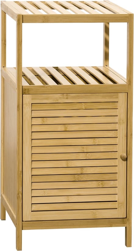 Kleankin badkamerkast - bamboe - 33L x 36,5B x 67H cm - natuurlijk