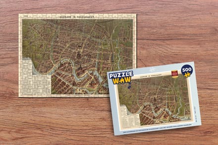 Puzzel Plattegrond - Antiek - Haarlem - Legpuzzel - Puzzel 500 stukjes - Stadskaart