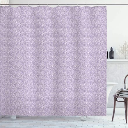 ABAKUHAUS Douchegordijn – Scroll-Art krullende bladeren – 175×200 cm – licht mauve