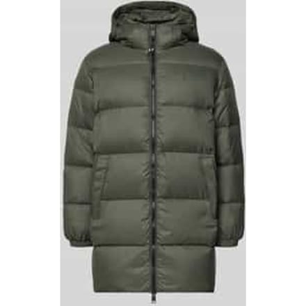 Regular fit lange donsjas met logostitching