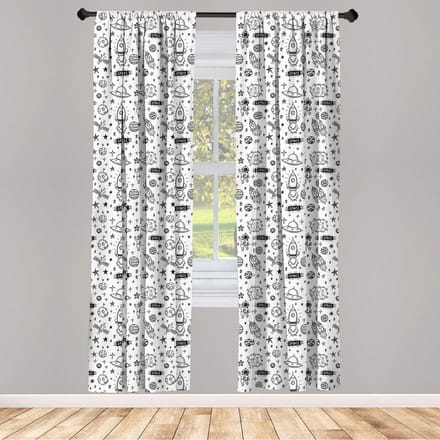 ABAKUHAUS gordijnen – 2-delige set 75×245 cm – microvezel – roedezak