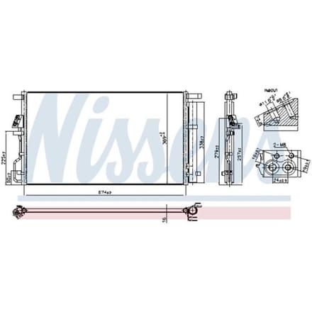 Condensator, airconditioning NISSENS 940922