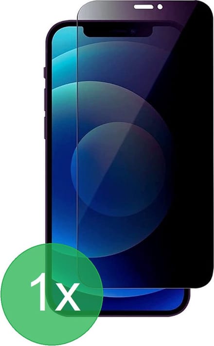 1x Screenprotector Geschikt Voor: iPhone 12 Mini Privacy Full Screenprotector 1x - screen protector - volledige glas - bescherming - beschermglas - Anti Spy - ZT Accessoires