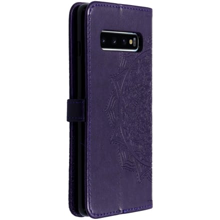 Mandala Bookcase voor de Samsung Galaxy S10 - Paars