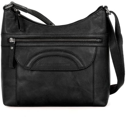 Leren Crossbodytas - Elien - Zwart