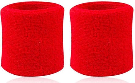 ProductGoods - 2x Zweetband Rood | Zweetbandjes pols