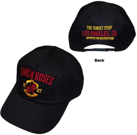 Guns N' Roses - Sunset Strip '87 Baseball pet - Zwart