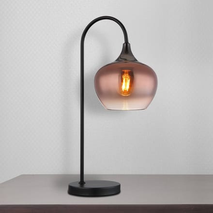 Tafellamp - rood - MAXY - glas - kleurglas-lamp - E27 - 15548TG - Globo