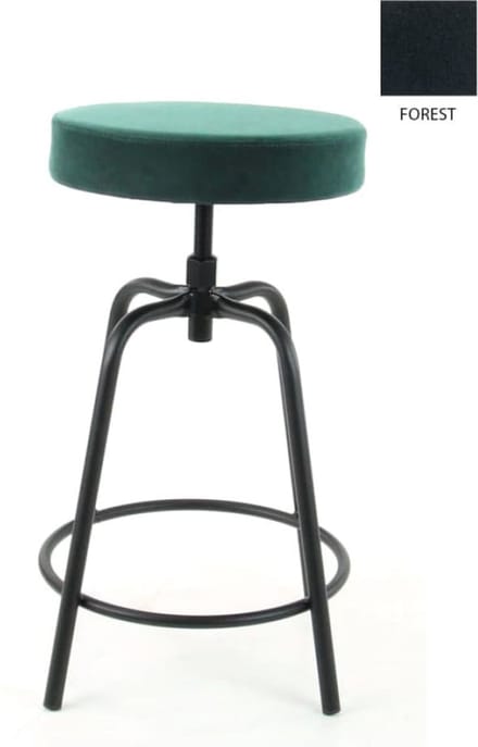 Workliving Barkruk Laag Rond - Velvet Forest - 60-68 CM