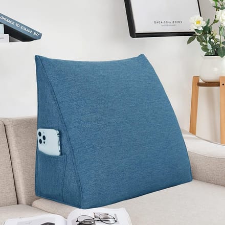 Ergonomisch Wigkussen voor Bed en Bank - Groot Lendensteunkussen voor Lezen en Rusten
