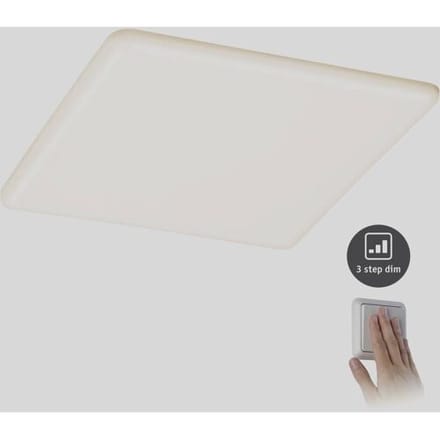 VariFit LED-inbouwpaneel 3-Step-Dim Veluna IP44 hoekig 215x215 mm 21W 1650lm 3000K Satijn dimbaar