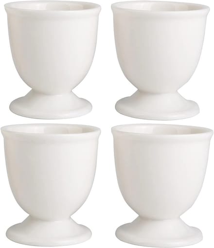 Set van 4 keramische eierbekers voor gekookte eieren