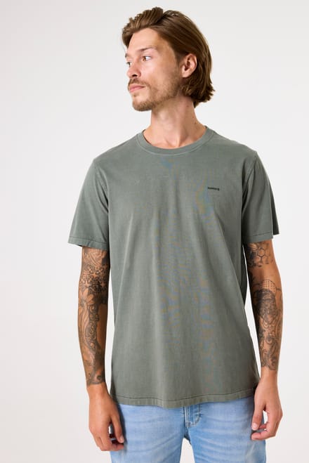 GARCIA Heren Effen T-shirt Groen Korte mouw
