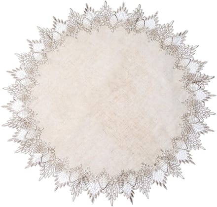 Rond Tafelkleed - Elegant Design - 1 stuk - Beige - Linnen - 70 cm x 70 cm