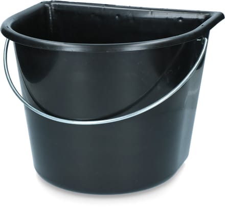 Vplast Emmer met vlakke kant 15 liter Zwart