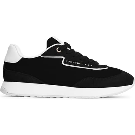 Tommy Hilfiger Th Retro Runner Mix Black Größe: 40 | Trainers Outlet | Damen | Schwarz