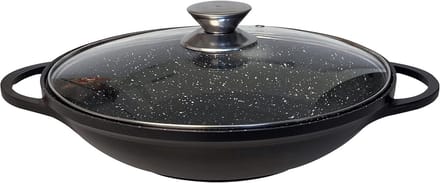 Grote Wokpan 36cm Antiaanbak - Marmer Graniet Keramische Coating