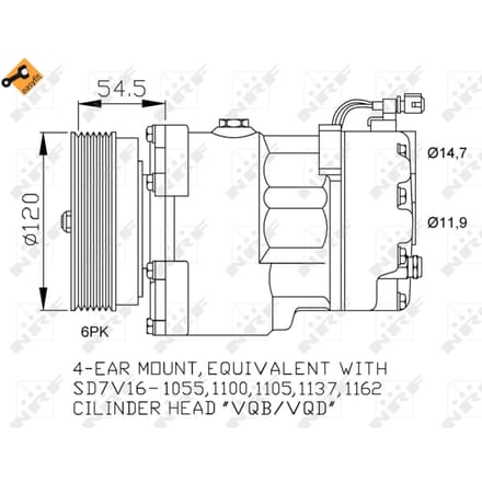 Compressor, airconditioning NRF 32033