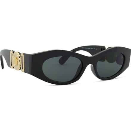 Versace Solide Design Cat Eye Zonnebril Dames zonnebril Zwart VE4480U Basic Packaging,Black with Gold Edge gray