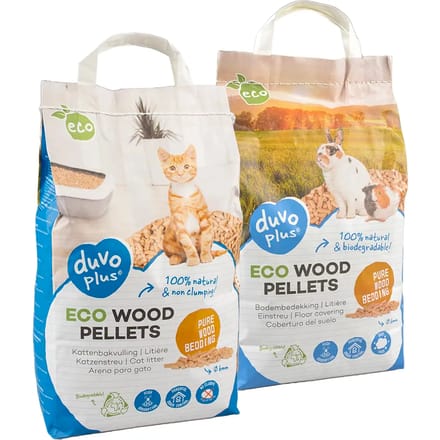 Duvoplus - Kattenbakvulling & Knaagdier - Eco Houtkorrels Bodembedekking 6mm - 10kg/20l - 1st