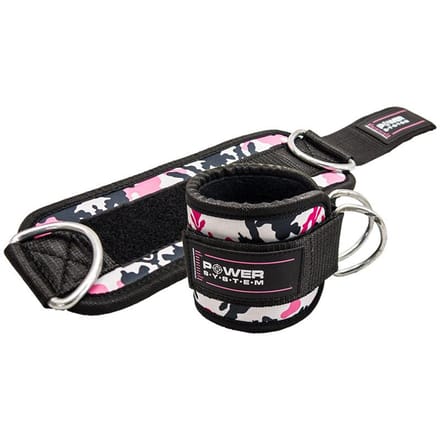 Sangles de cheville Power-system camouflage-rose