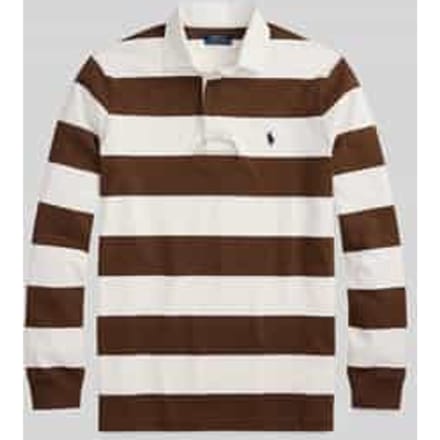 regular fit rugbyshirt van puur katoen
