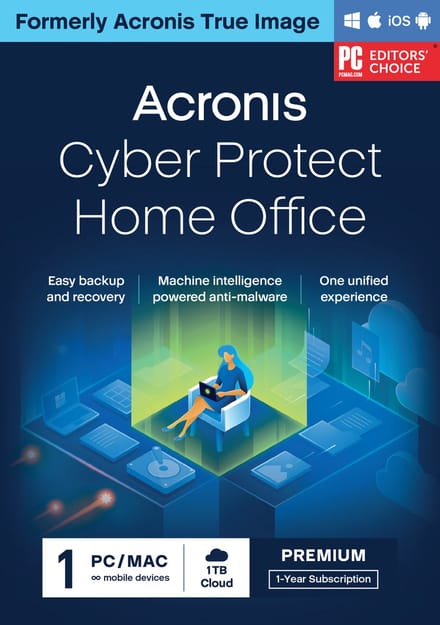 Acronis Cyber Protect Home Office Premium + 1 TB Acronis Cloud Storage - 1 Gebruiker/ 1 Jaar - Windows/MAC