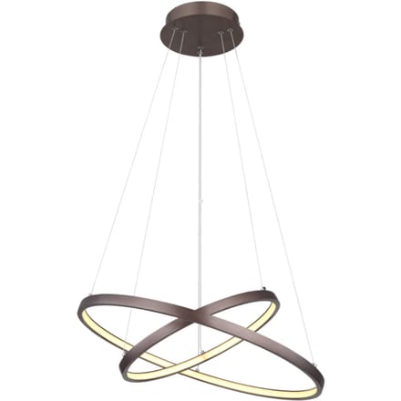 Globo Ralph Hanglamp 42W LED – Bruin/Wit – 2 Lichtpunten – 120 cm