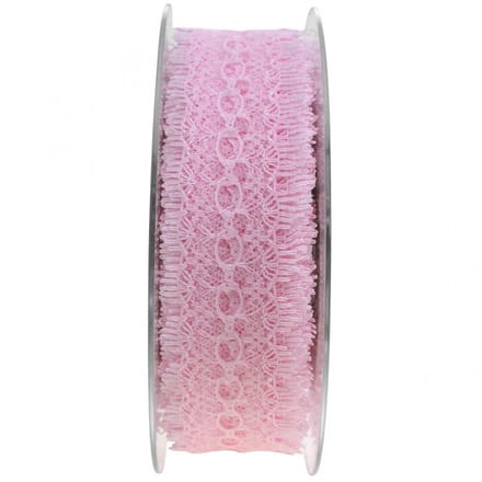Kant Lint Cadeau Decor Bruiloft Tafeldecoratie Roze W35mm L20m