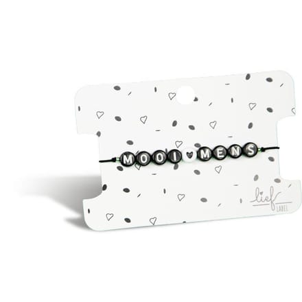 Armbandje zwart Mooi mens