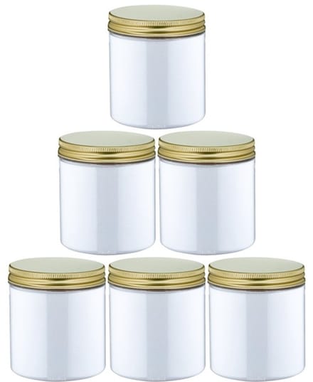 Scrubzout Perzik 300 gram - Pot met gouden deksel - set van 6 stuks - Hydraterende Lichaamsscrub