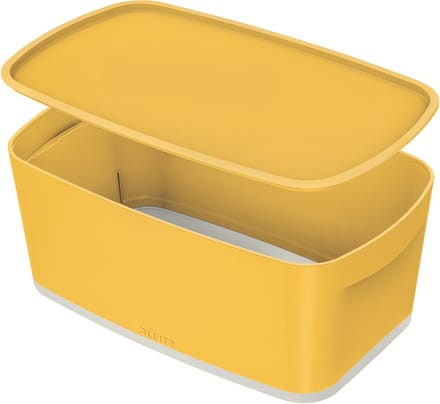Leitz MyBox Cosy Klein met Deksel, Opbergdoos Warm geel