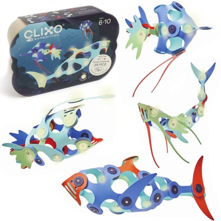 Clixo | Ocean Creatures | Set van 24