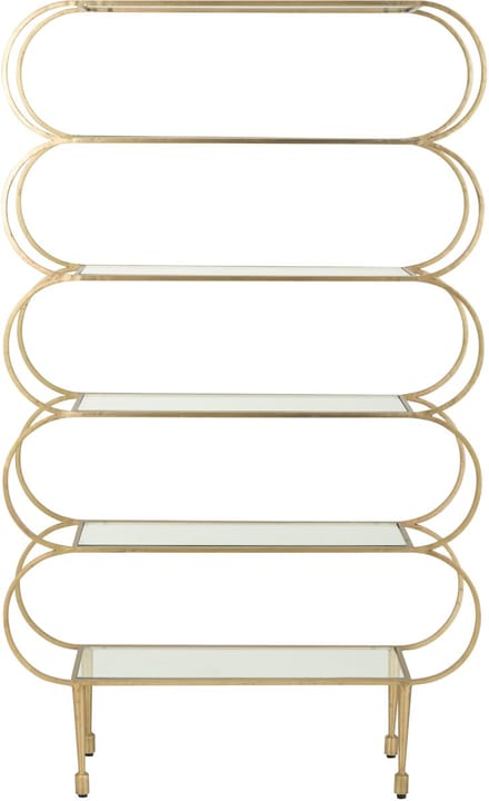 J-Line rek Ronde Hoeken - glas - goud/transparant