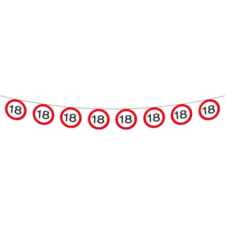 Folat - Vlaggenlijn verkeersbord 18 (12 meter)