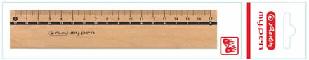 Herlitz Houten Liniaal 17cm - Natuurlijk en Duurzaam