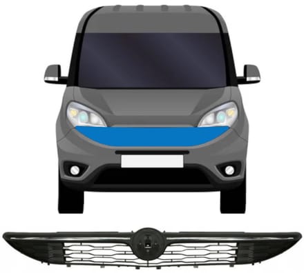 Verchroomde grill voor Fiat Doblo 2010-2022