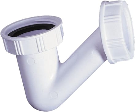 Ruimtebesparende V-vormige afvoer voor wastafel en bidet