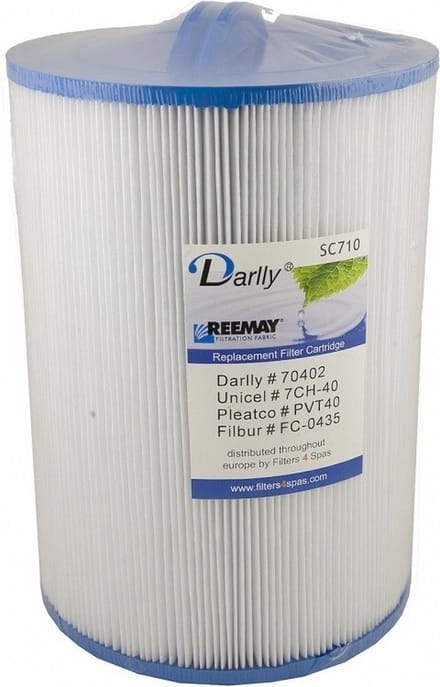 Spa Filter Darlly SC710 (7CH-40) 24,80 cm x 17.80 cm - Jacuzzi filter
