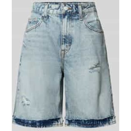 relaxed fit korte jeans van mix van katoen en lyocell